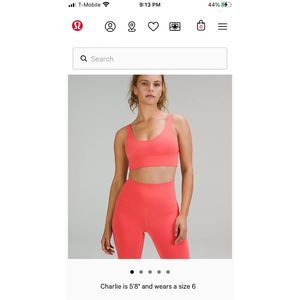 lululemon athletica Coral Sports Bra